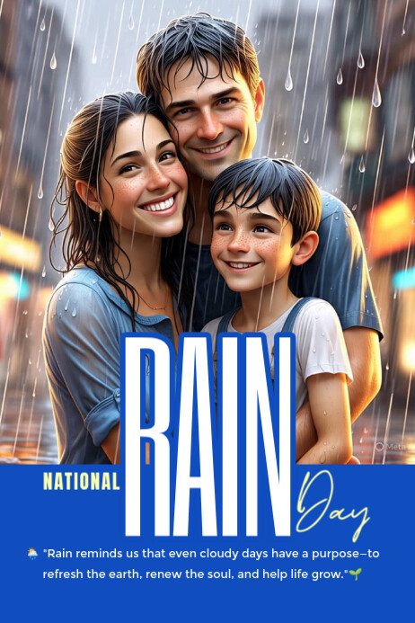 Plantilla de National rain day | PosterMyWall