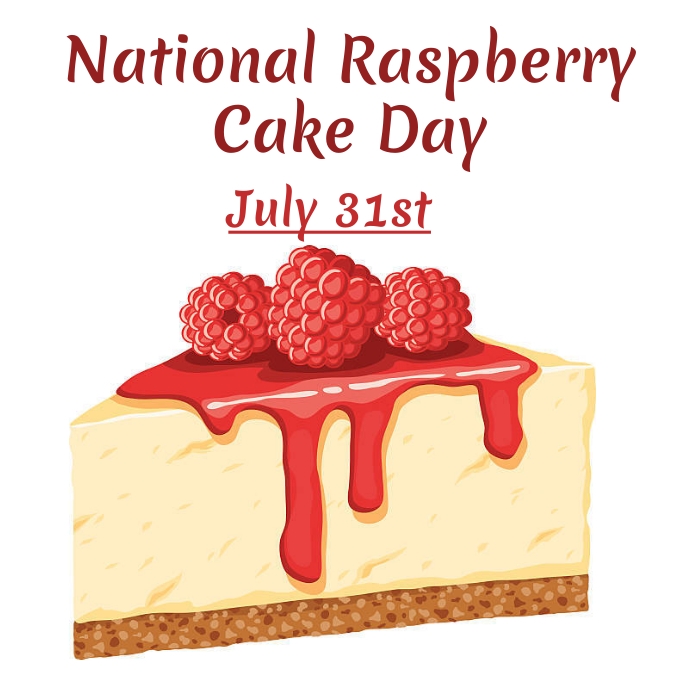 national raspberry cake day Instagram Post template