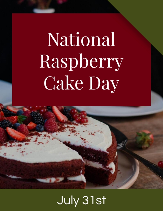 National Raspberry Cake Day Template | PosterMyWall