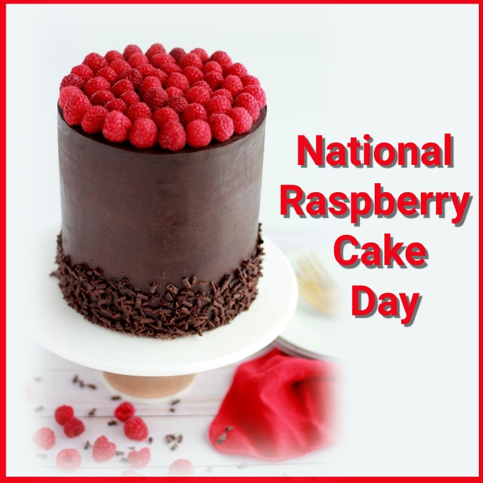 national raspberry cake day Template | PosterMyWall