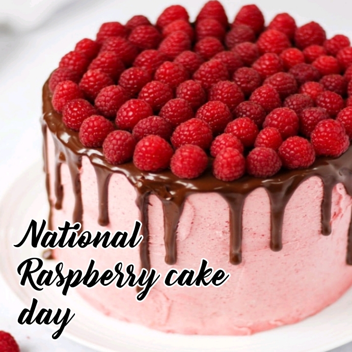 National raspberry cake day Instagram post Template | PosterMyWall
