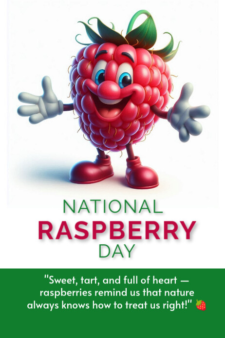 Plantilla de National raspberry day | PosterMyWall