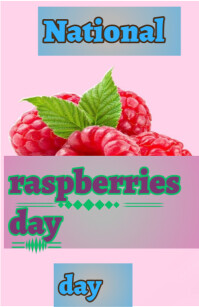 National raspberry day Szeroki pół strony template