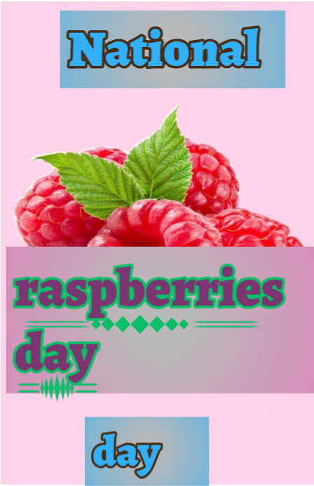 Belly Raspberry Day National raspberry day Template | PosterMyWall