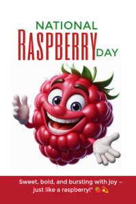 National raspberry day Template | PosterMyWall