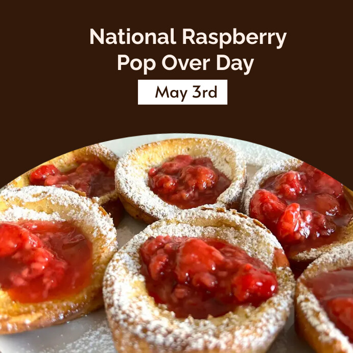 Plantilla de national raspberry pop over day | PosterMyWall