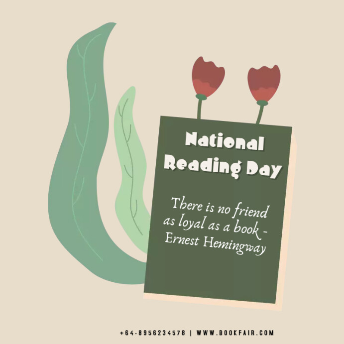 National Reading Day Template | PosterMyWall