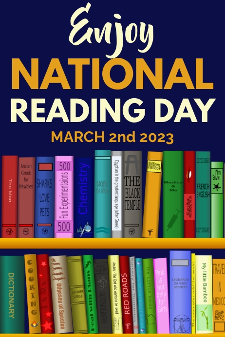 National Reading Day Poster Template | PosterMyWall