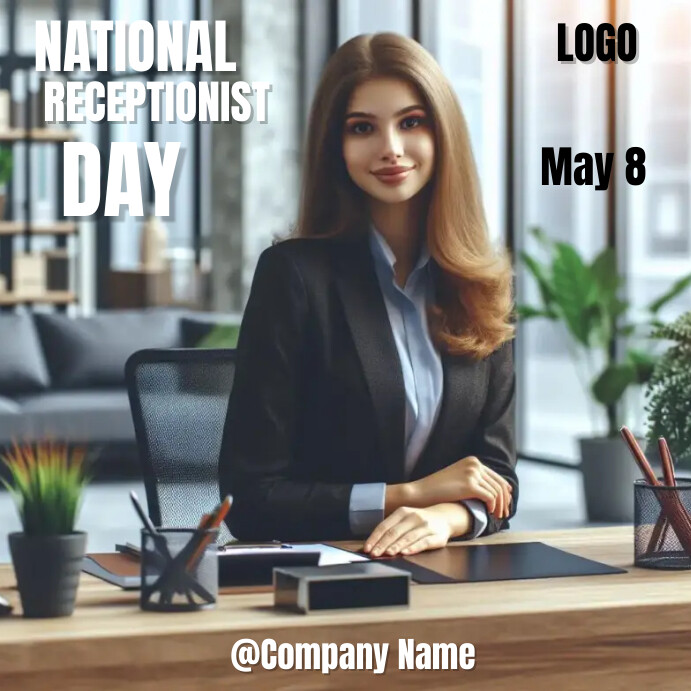 Receptionist Posts National Receptionist day design template | PosterMyWall