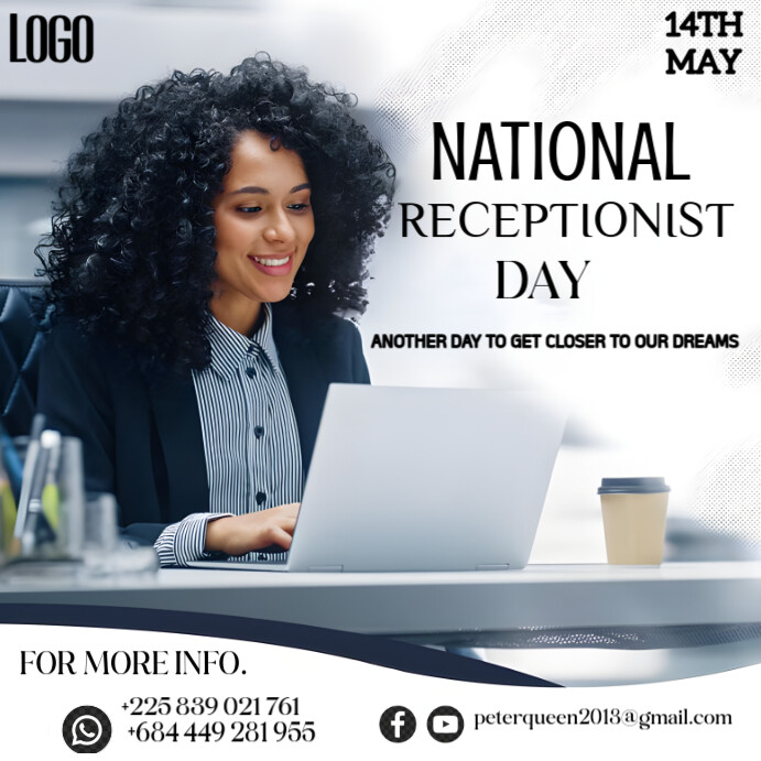 Receptionist Posts Copy of National Receptionist Day Instagram Post | PosterMyWall