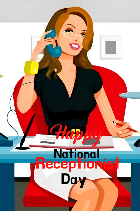 National Receptionist Day Poster Template PosterMyWall national-receptionist-day-poster-template-postermywall