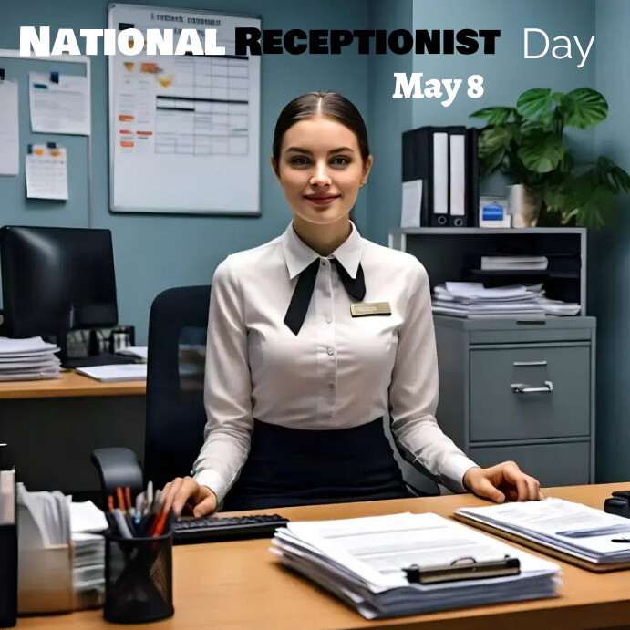 National Receptionist Day Poster Template PosterMyWall national-receptionist-day-poster-template-postermywall