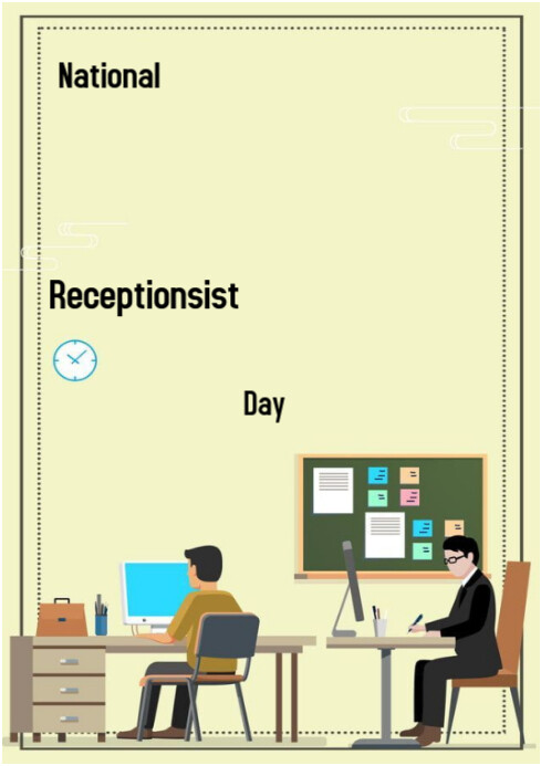Receptionist Printable Layout National receptionistsday Template | PosterMyWall