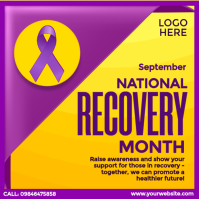 Giallo National Recovery Month Instagram Plasing Template