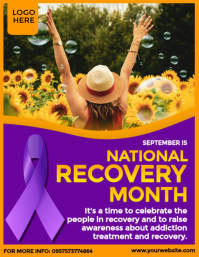 National Recovery Month  Flyer Рекламная листовка (US Letter) template