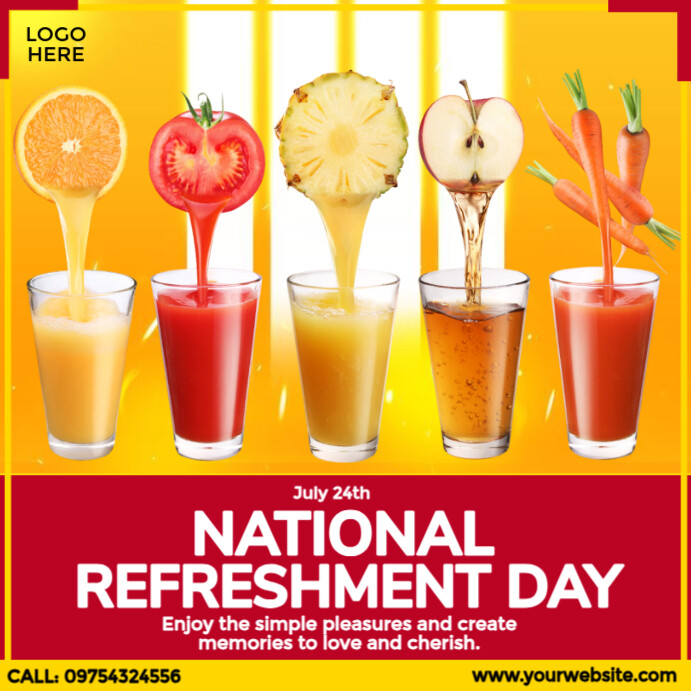 National Refreshment Day Template | PosterMyWall