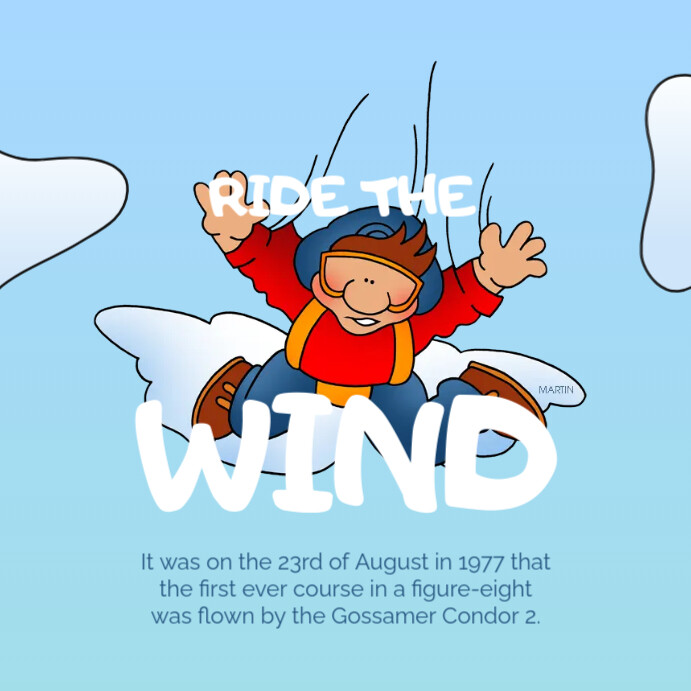 Plantilla de National Ride the Wind Day Instagram Post | PosterMyWall