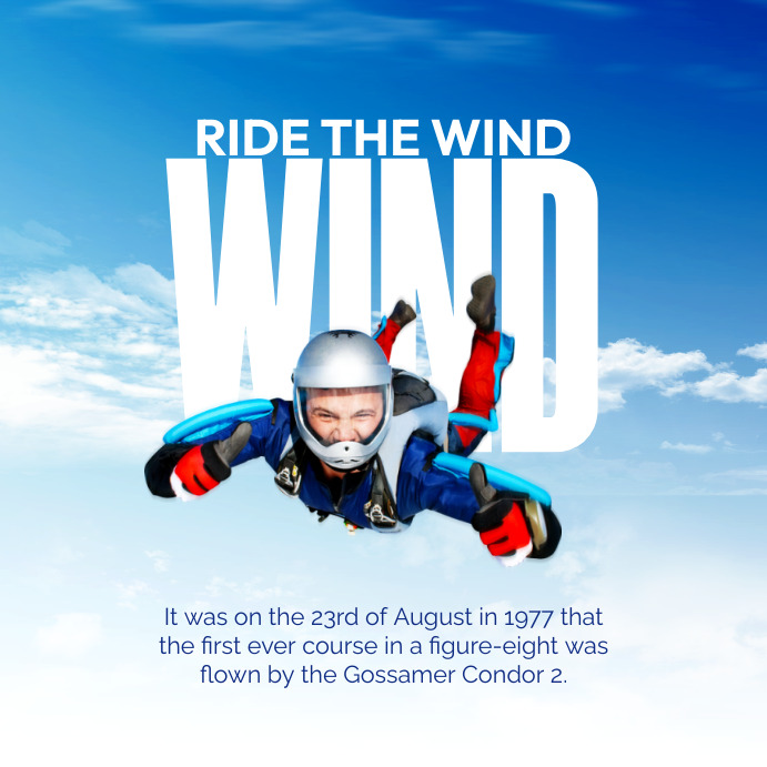 National Ride the Wind Day Instagram Post Template | PosterMyWall