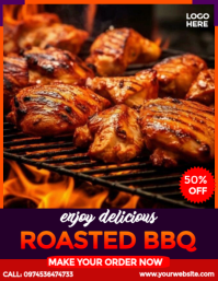 National Roasting Month Flyer template