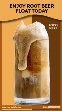 National Root Beer Float Day Celebration Instagram Story template