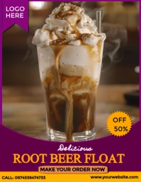National Root Beer Float Day Flyer Volantino (US Letter) template