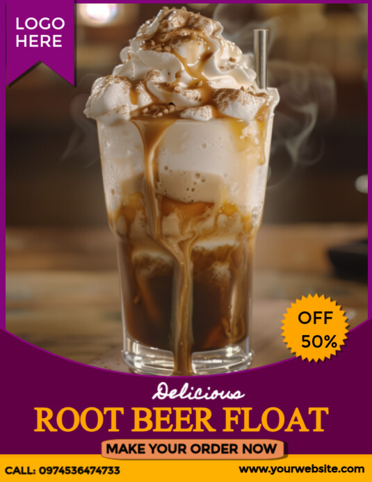 National Root Beer Float Day Flyer Template | PosterMyWall