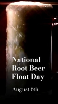 National Root beer Float Day Video Template Instagram Reel