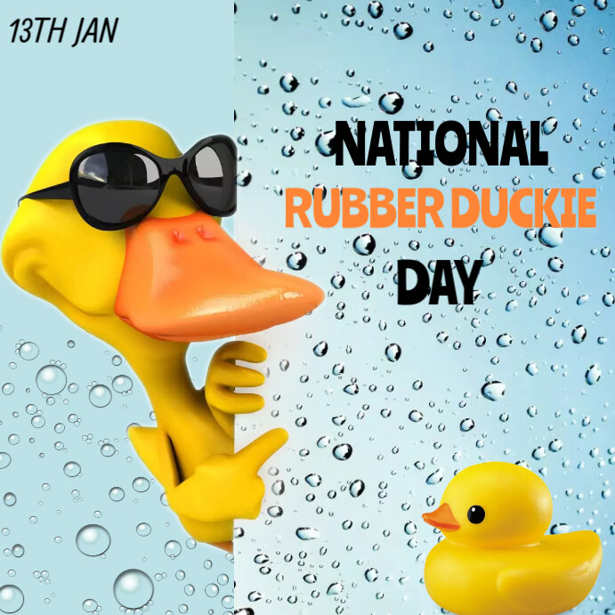 National rubber duckie day, poster Template PosterMyWall