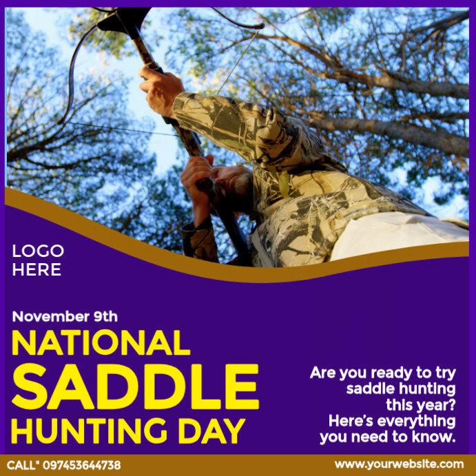 National Saddle Hunting Day Template PosterMyWall