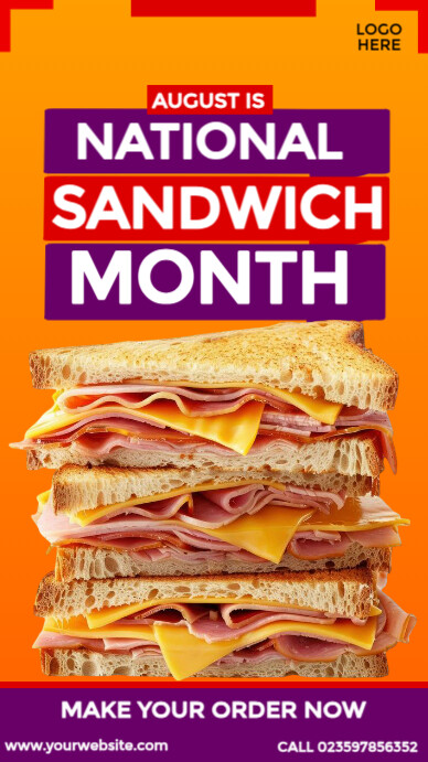 National Sandwich Month Instagram Story template