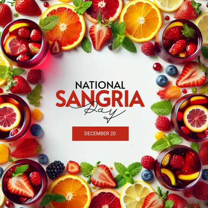 National Sangria Day Instagram Poster template