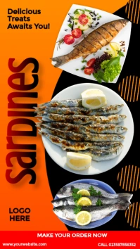 National Sardines Day Design Instagram Story template