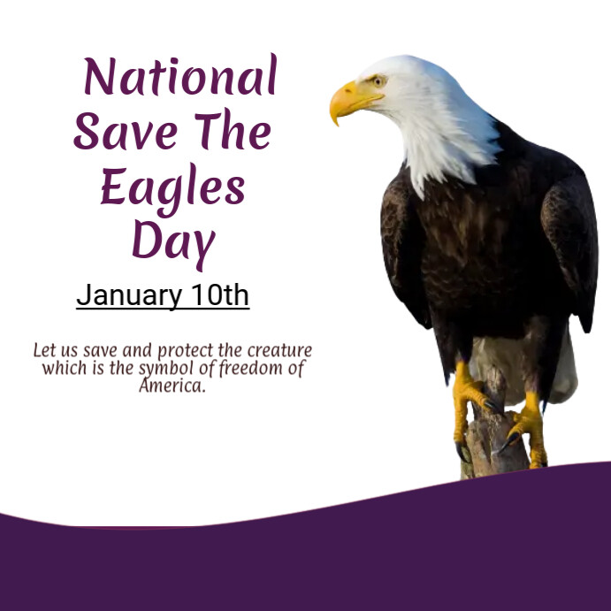 national save the eagles day Template PosterMyWall