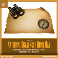 national scavenger hunt day Instagram-opslag template