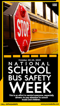 National School Bus Safety Week Ad Instagram Story template