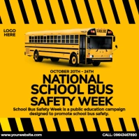 National School Bus Safety Week Pos Instagram template