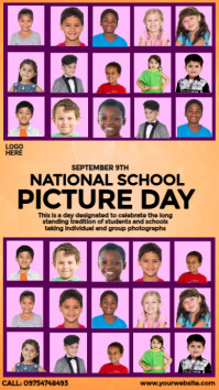 National School Picture Day Design Instagram Story template