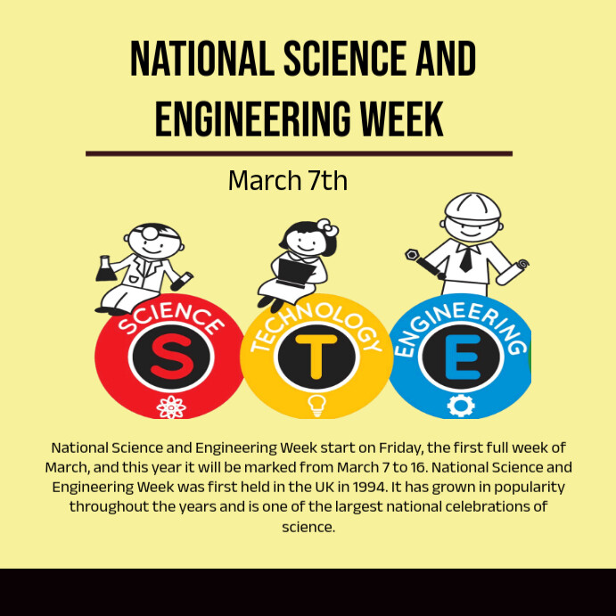 national science and engineering week Template | PosterMyWall