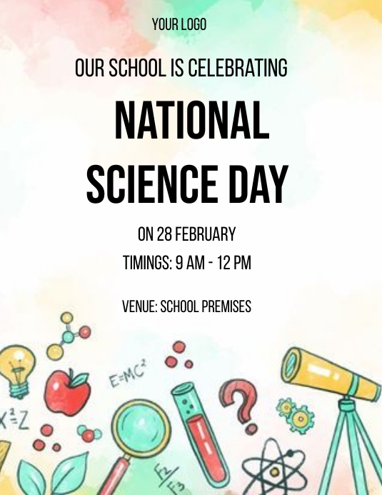 National Science Day Template | PosterMyWall