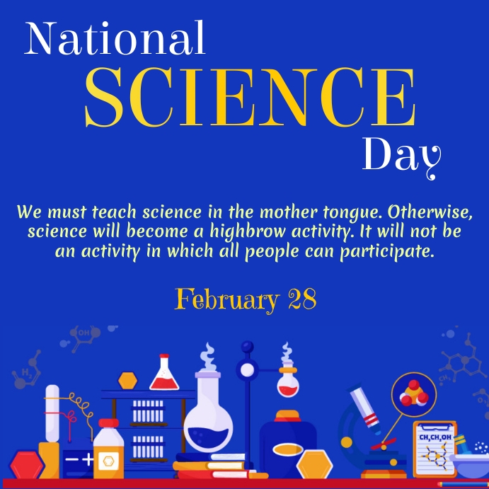 National Science Day Instagram Post template