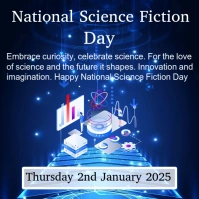 National science fiction day Quadrado (1:1) template