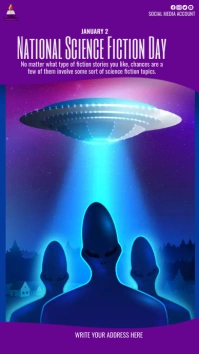 national science fiction day Historia de Instagram template