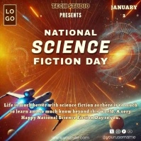 National Science Fiction Day Instagram Post template