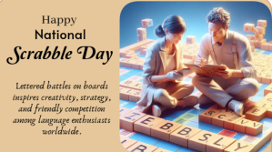 National Scrabble Day card template Digital Display (16:9)
