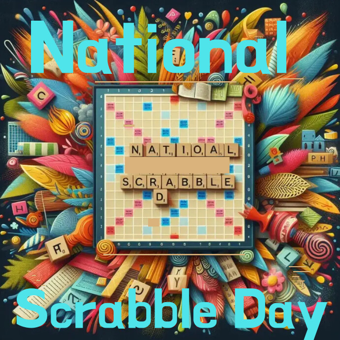 National scrabble Day Publicação no Instagram template