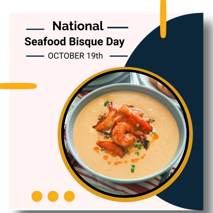 national seafood bisque day Instagram Post template