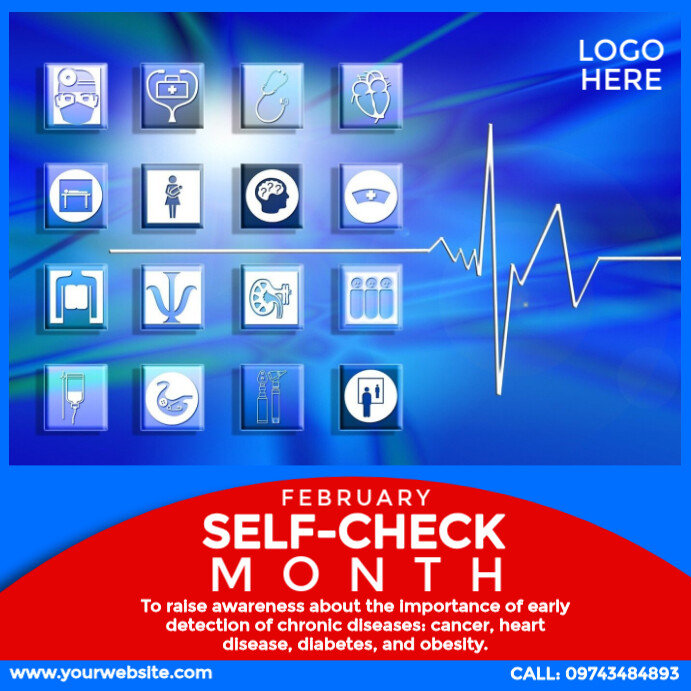 National Self-Check Month Instagram Post template