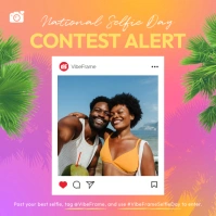 National Selfie Day Contest Instagram Post template