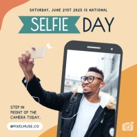 National Selfie Day Minimal Instagram Post template