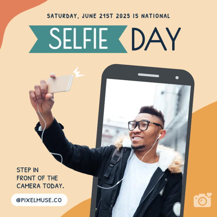 Copy of National Selfie Day Minimal Instagram Post | PosterMyWall